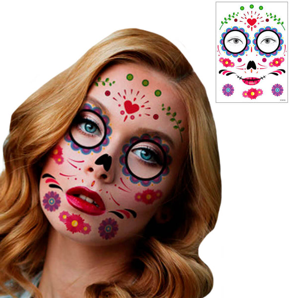 Maquillaje Temporal Catrina Disfraz Halloween Corazon