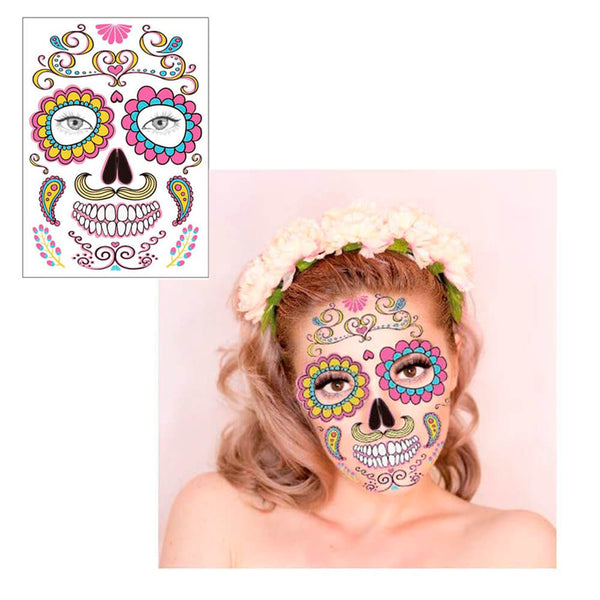 Maquillaje Temporal Disfraz Catrina Mexicana Halloween