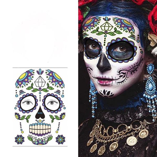 Maquillaje Temporal Disfraz Halloween Catrina Mexicana