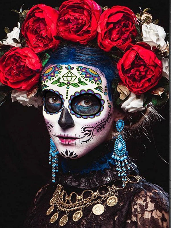 Maquillaje Temporal Disfraz Halloween Catrina Mexicana